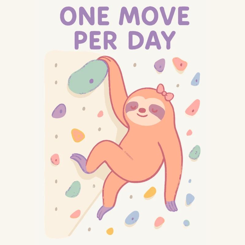 Sloth Bouldering: One Move Per Day Design