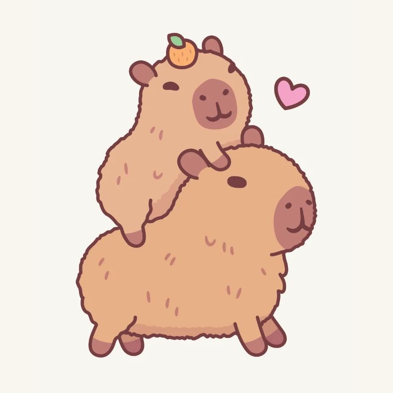 Mignon bébé capybara faisant du stop