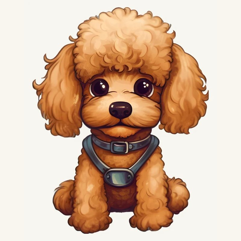 Doux bébé caniche chien