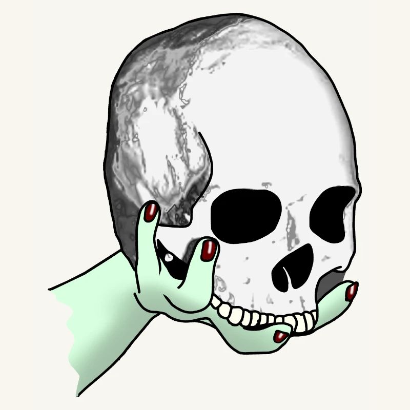 Totenkopf wird dargeboten