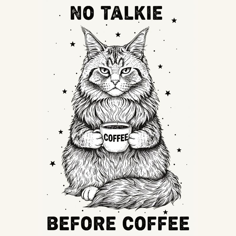 Pas de conversation devant un chat amateur de café