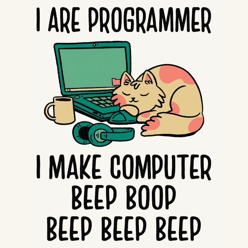 I Are Programmer I Make Computer Beep Bop Coder So