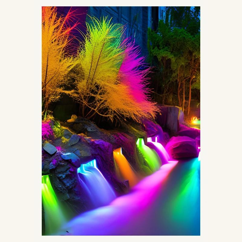 Neon waterfall