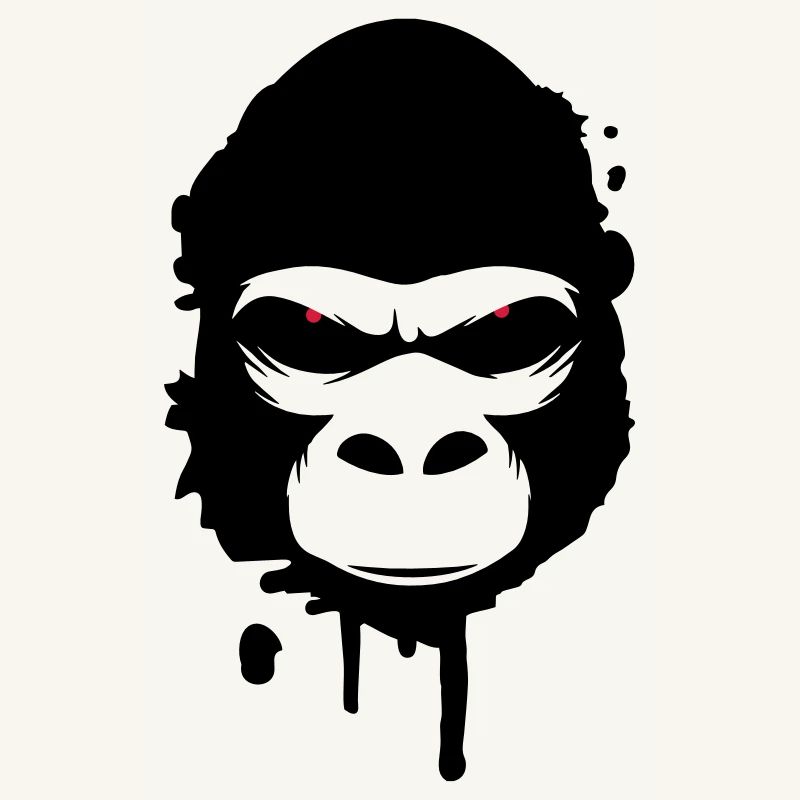 gorilla head Graffiti