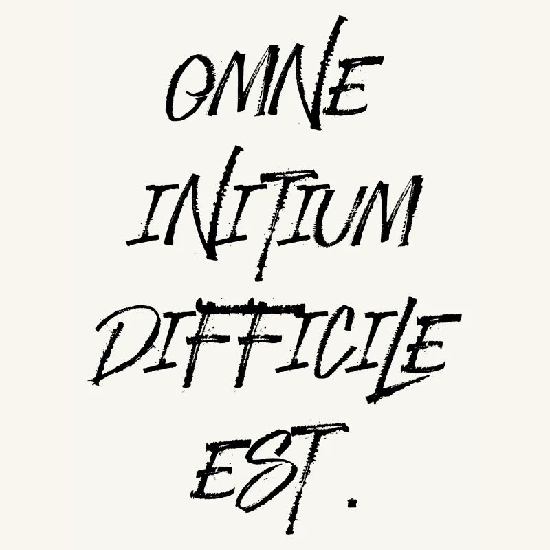 all beginning is difficult Latin quotation scripture