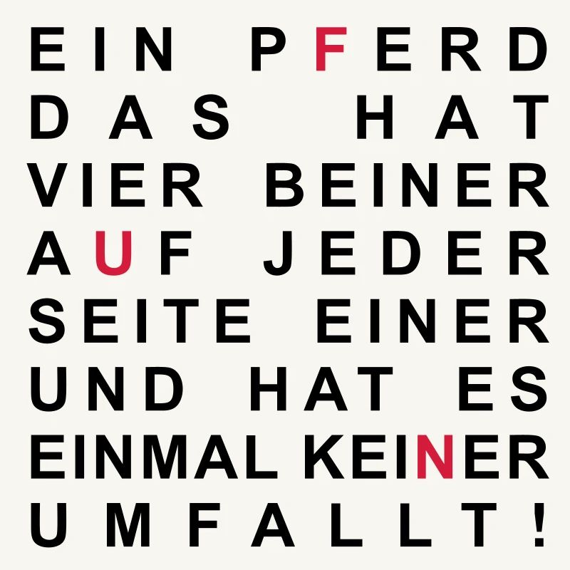 Ein Pferd, das hat vier Beiner