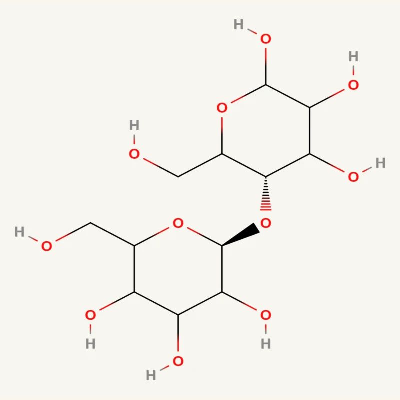 Cellulose Molecule - Colored Structural Formula