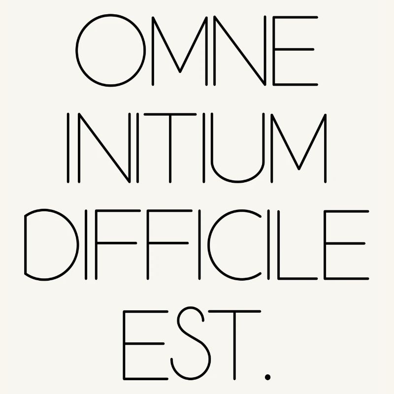 all beginning is difficult Latin quotation scripture