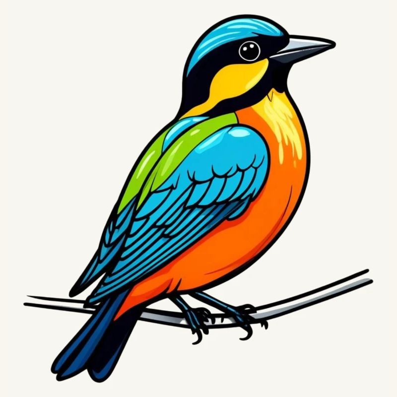 Vogel der auf einen ast Steht