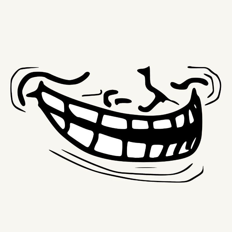 Drôle masque de meme de trollface