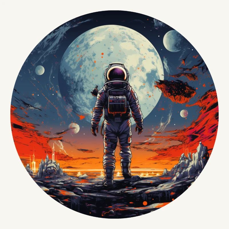 Conception cool d’astronaute nerd lors de la sortie dans l’espace