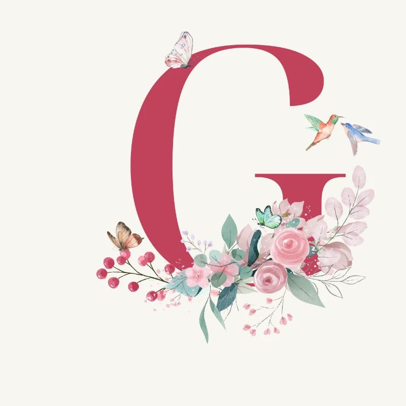 Blumenbuchstabe G - Geschenkidee