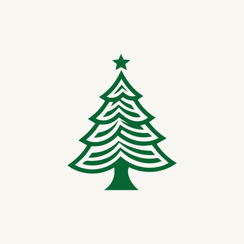 Grüner Weihnachtsbaum Christbaum oder Tannenbaum