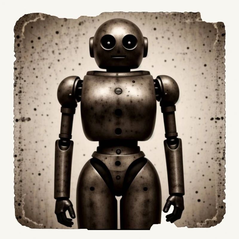 Robot de couleur acide sépia