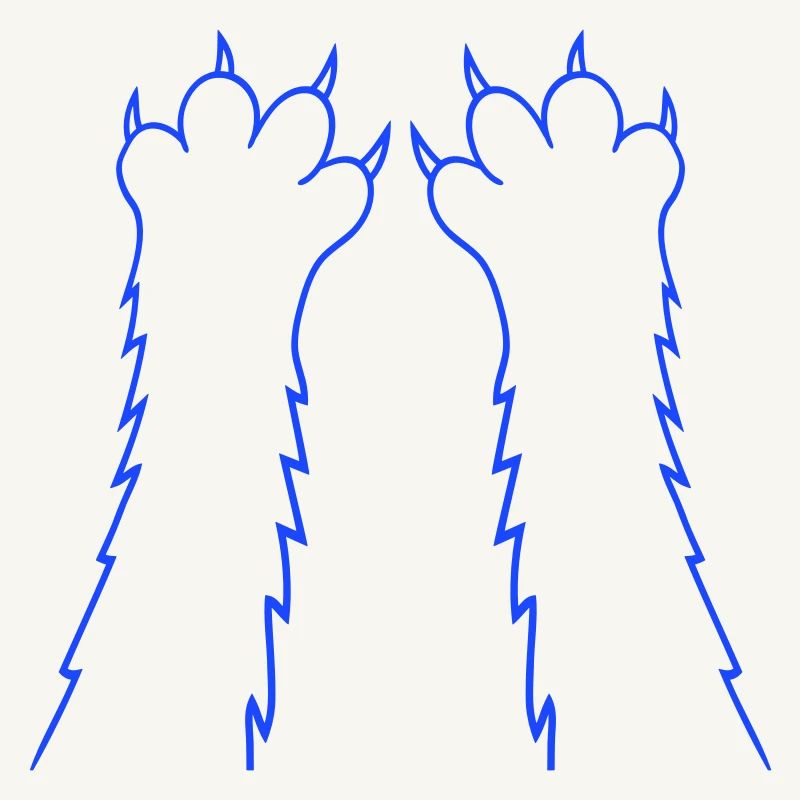 Chats, griffes, pattes, pattes, griffes acérées, grattage