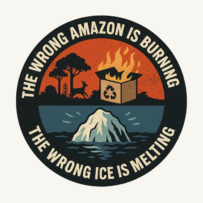 The wrong forest is burning. The wrong iceis melts