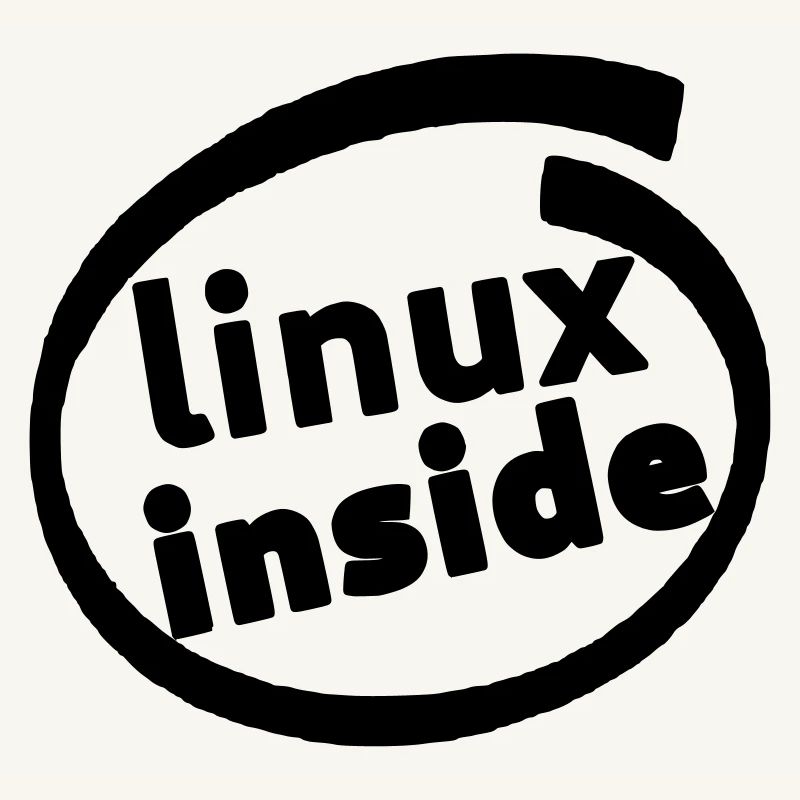 LINUX INSIDE TUX PROGRAMMIERER LOGO NERD GESCHENK