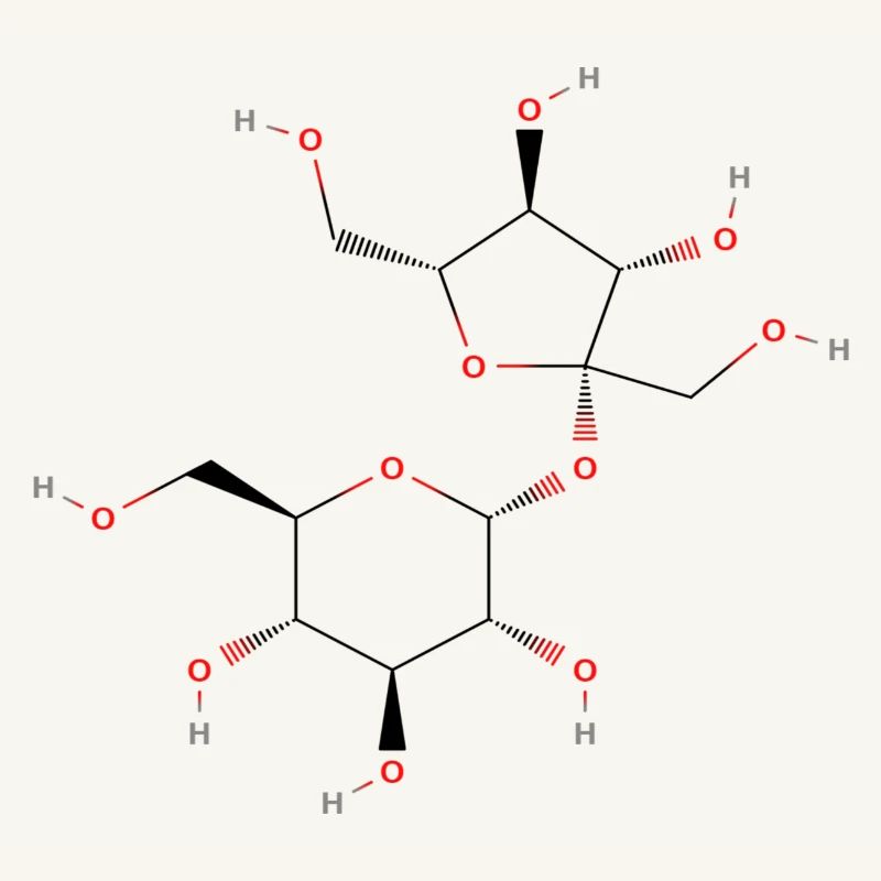 Molécule de sucre - Formule structurale colorée
