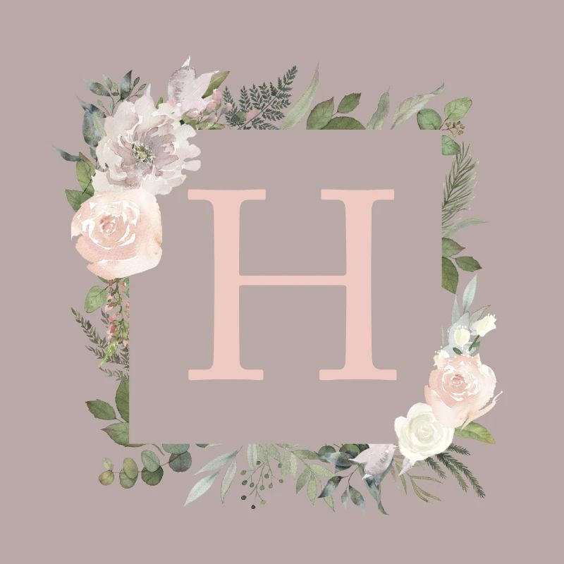 H Monogramm Eukalyptus-Boho