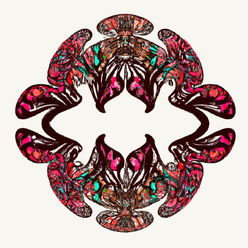 Rainbow Kaleidoscopic Psychedelic Pattern