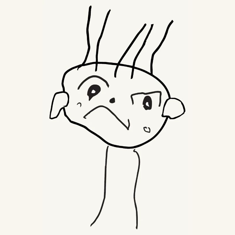 Simple Line Drawing - Face - Herbert