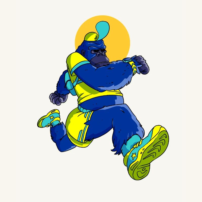 Gorille bleu runner