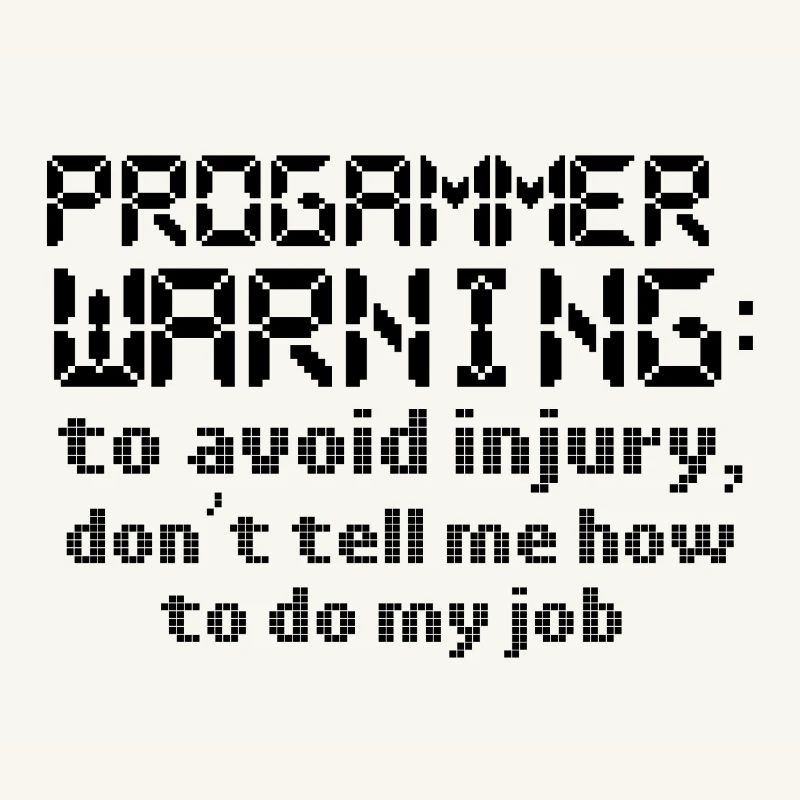 La programmation informatique évite les blessures Ne me le dites pas