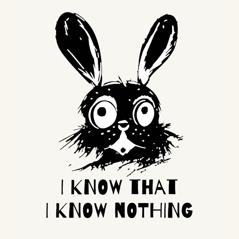 I know that I don't know anything - Wise Rabbit