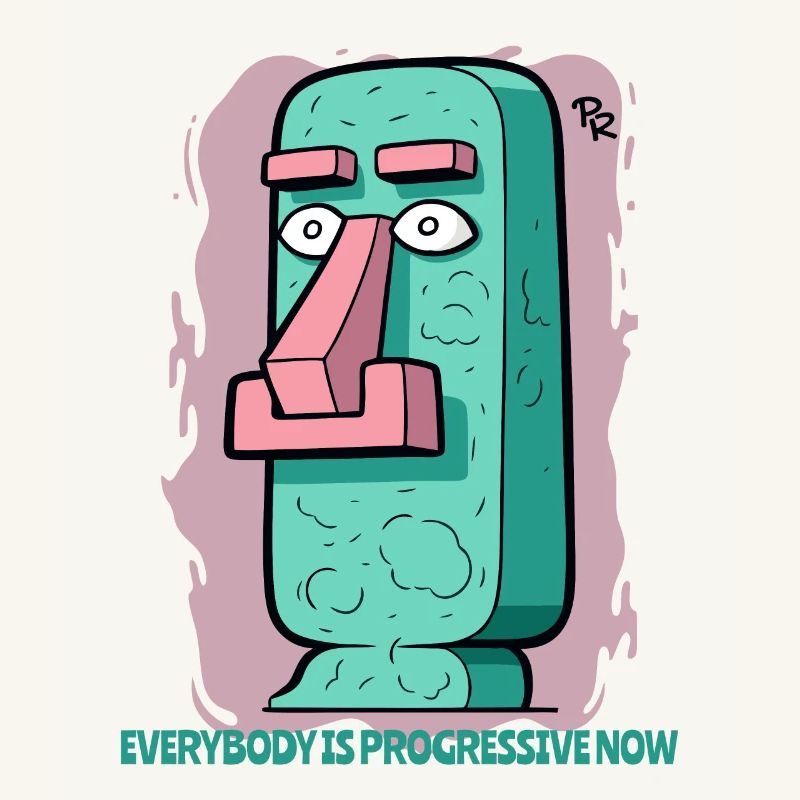 modern, advanced moai statue Easter Island