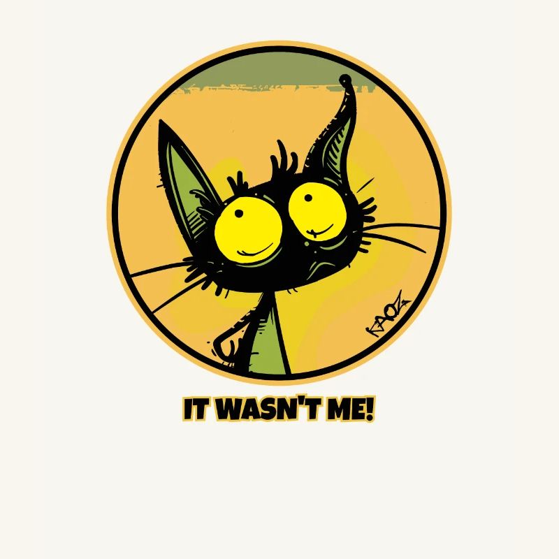 Le chat innocent et cool : « Ce n’était pas moi ! »