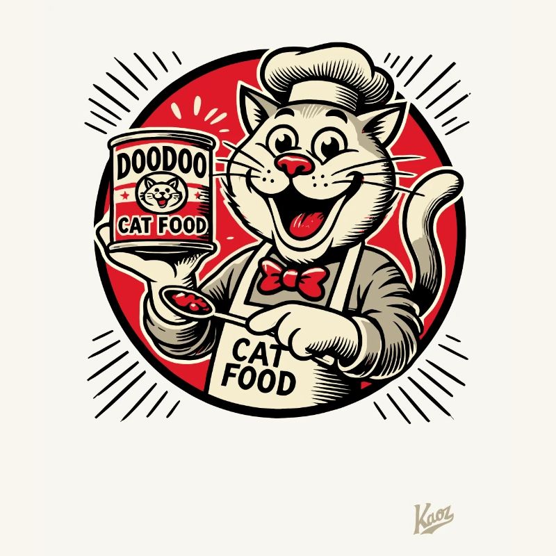 lecker DooDoo Katzenfutter mit Koch-Katze