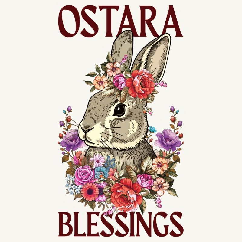 Bénédictions d’Ostara Joyeuses fleurs de lapin de Pâques