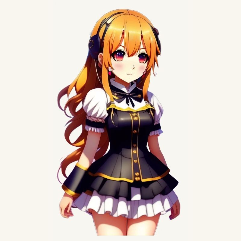 Chibi süßes Mädchen. Chibi Süßes Mädchen Aufkleber