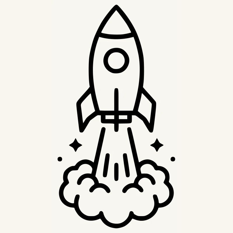 Rocket Launch Space Icon