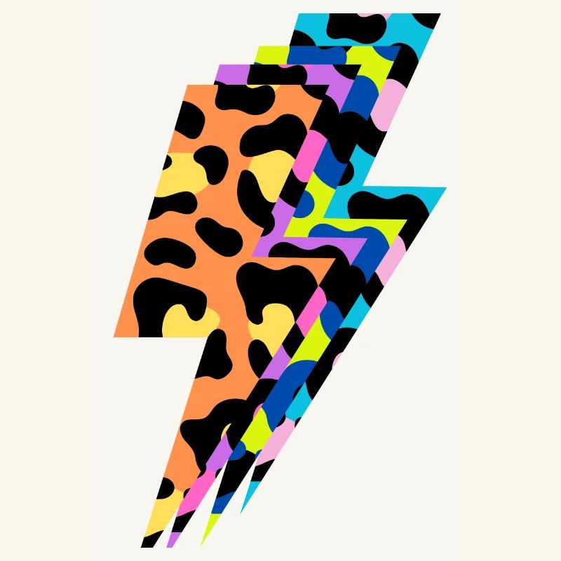 Lightning léopard multicolore