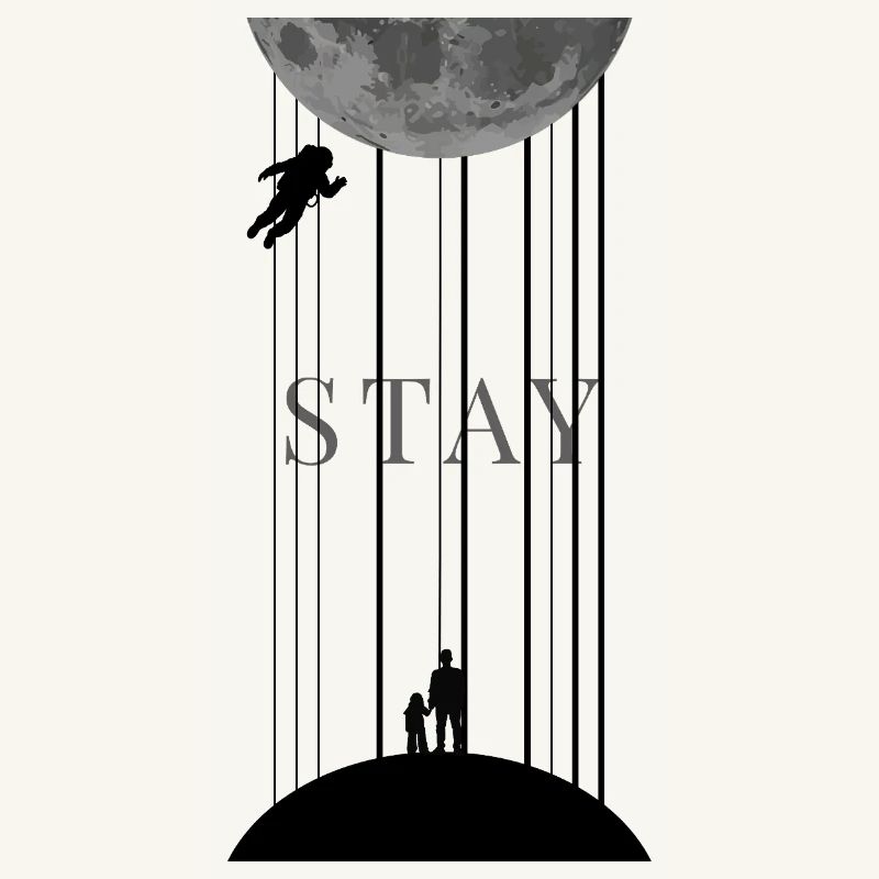 Weltall Interstellar mit Morse Code Stay