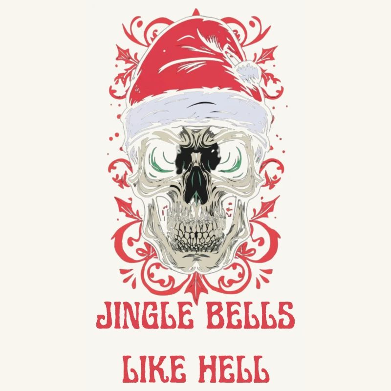 Conception de crâne de Noël : Jingle Bells comme l’enfer