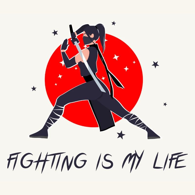 Combattant en pose de combat avec épée