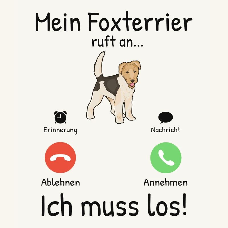 Mein Foxterrier ruft an Drahthaar-Foxterrier
