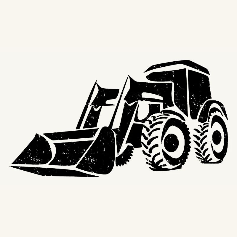 Loading Machine Silhouette Gift Wheel Loader