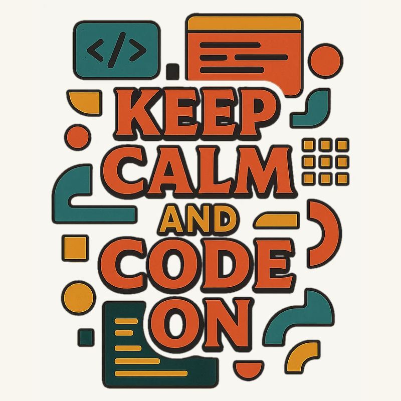 Keep Calm and Code On – Lustiges Coder Shirt