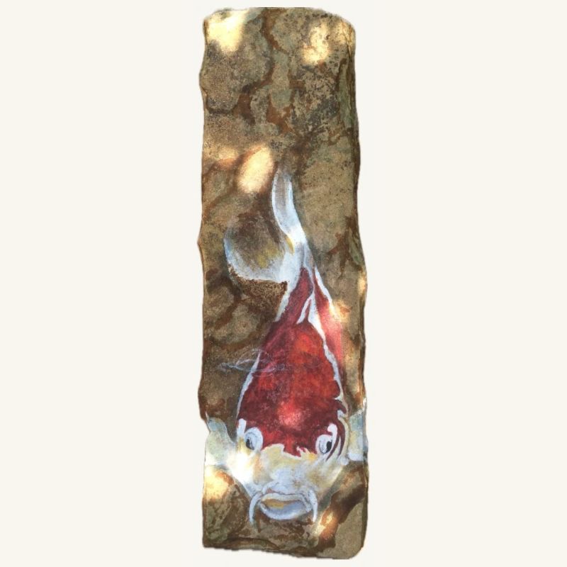 Koi Fish on Rustic Marble