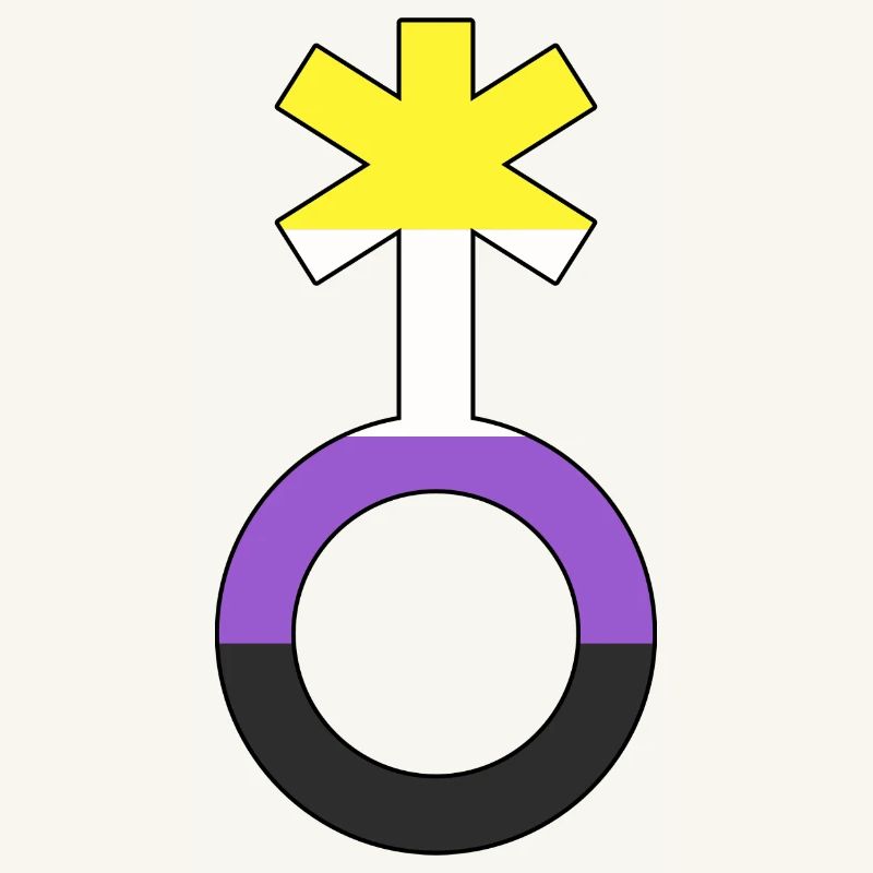 Non-binary symbol non-binary non-binary gender