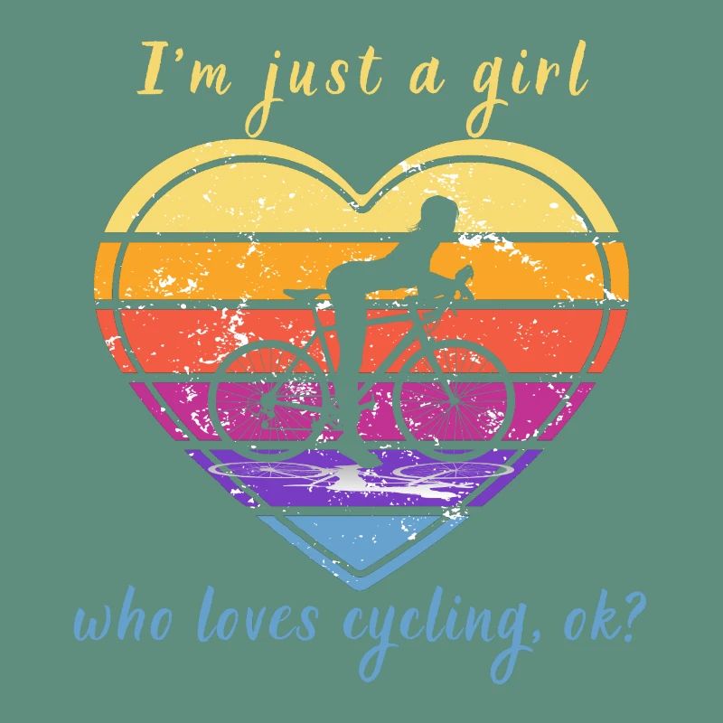 Ich bin nur ein Mädchen, das das Radfahren liebt