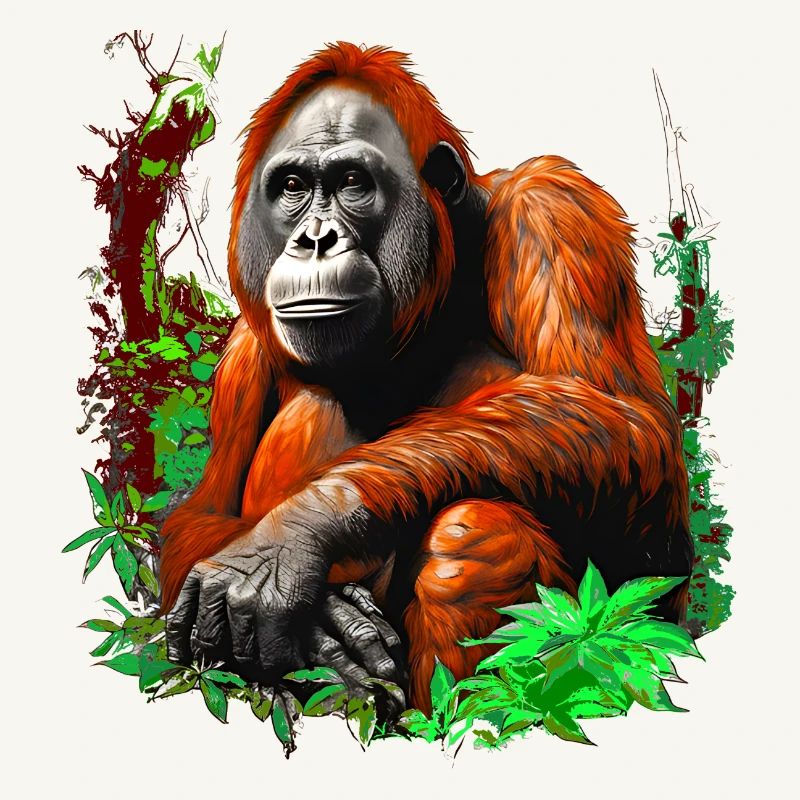 Orang-Utans können glücklich oder wütend sein