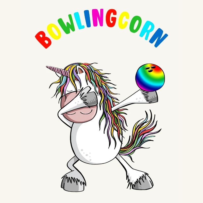 Bowlingcorn - Dabbing Einhorn Beim Bowling - Dab