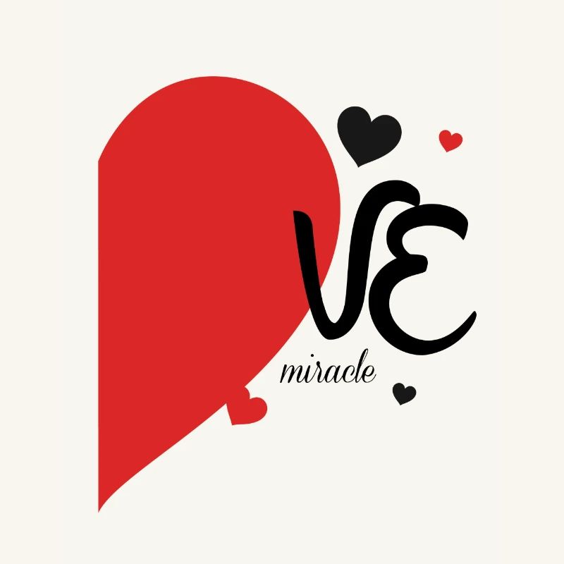 Romantic Heart Leaf Design on Textile