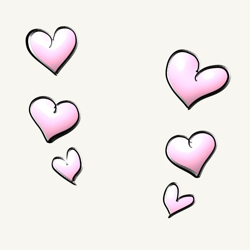 hearts pattern pink