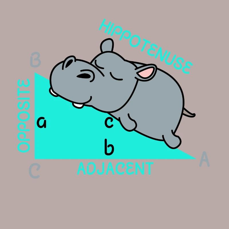 Hippoténuse math maths professeur de mathématiques blague