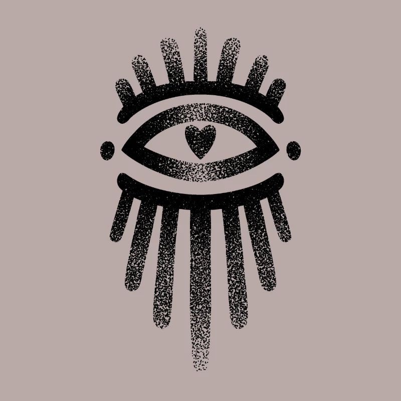 Oeil dotwork vertical